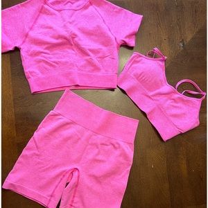 Pink 3 Piece Workout Set